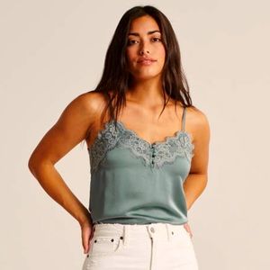 Abercrombie + Fitch Satin lace cami